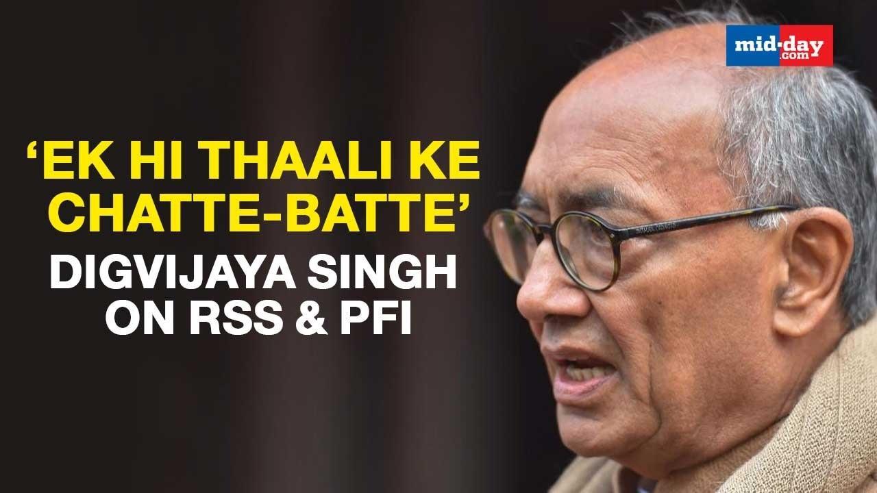 Digvijaya Singh Compares RSS with PFI; They Are Ek Hi Thaali Ke Chatte-Batte